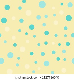 Bright memphis style polka dots seamless pattern.