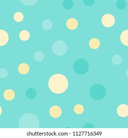 Bright memphis style polka dots seamless pattern.