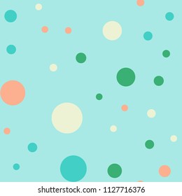 Bright memphis style polka dots seamless pattern.