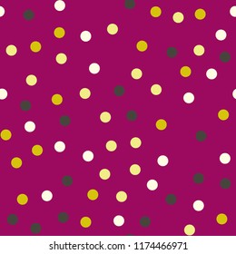 Bright memphis style polka dots. Seamless pattern with polka dots.