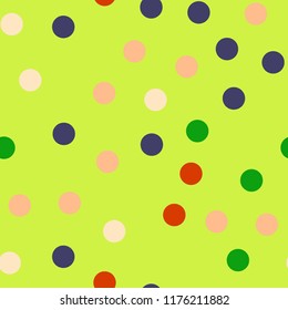 Bright memphis style polka dots. Seamless pattern with polka dots.