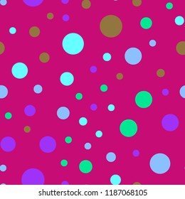 Bright memphis style polka dots. Seamless pattern with polka dots.