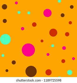 Bright memphis style polka dots. Seamless pattern with polka dots.