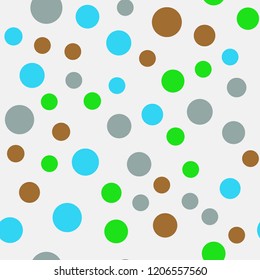 Bright memphis style polka dots. Seamless pattern with polka dots.