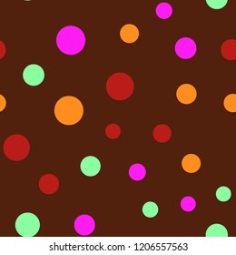 Bright memphis style polka dots. Seamless pattern with polka dots.