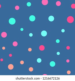 Bright memphis style polka dots. Seamless pattern with polka dots.