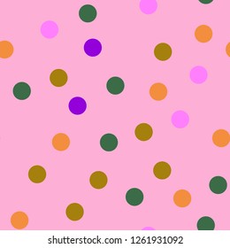 Bright memphis style polka dots. Seamless pattern with polka dots.