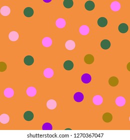 Bright memphis style polka dots. Seamless pattern with polka dots.