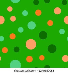 Bright memphis style polka dots. Seamless pattern with polka dots.