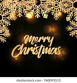 bright merry christmas card
