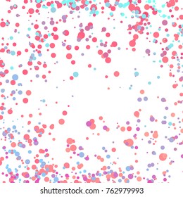 Bright merry colorful falling confetti layout. Vector illustration