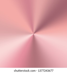 Bright metallic conical gradient with pink gold effect. Vector illustration