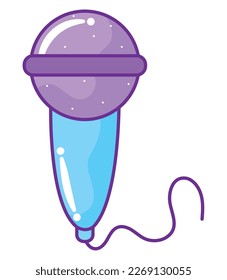 bright microphone design over white