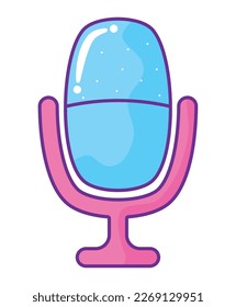 bright microphone illustration over white