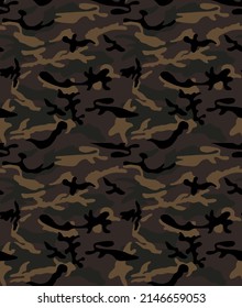 Bright military camouflage seamless pattern. Abstract masking ornament. Vector illustration.