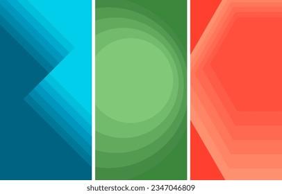 Helle, minimale geometrische abstrakte vertikale Banner. Vektorgrafik-Design