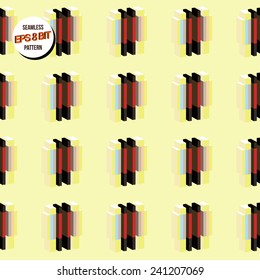 Bright minimalistic 8 bit background. Seamless pattern. Vector design.