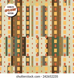 Bright minimalistic 8 bit background. Seamless pattern. Vector design.