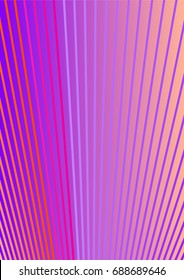 Bright Minimalistic Cover Design. A4 Template. Futuristic Abstract Background. Gentle Gradient from Violet to Pink with Lines