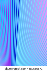 Bright Minimalistic Cover Design. A4 Template. Futuristic Abstract Background. Gentle Gradient from Blue to Lilac with Lines