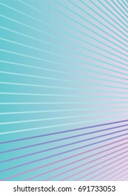 Bright Minimalistic Cover Design. A4 Template. Futuristic Abstract Background. Gentle Gradient from Blue to Lilac with Lines