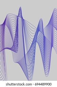 Bright minimalistic cover design. A4. Futuristic abstract background, which consists of colorful abstract lines
