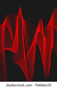 Bright minimalistic cover design. A4. Futuristic abstract background, which consists of colorful abstract lines