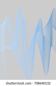 Bright minimalistic cover design. A4. Futuristic abstract background, which consists of colorful abstract lines