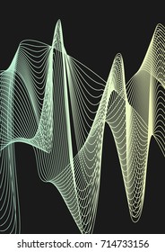 Bright minimalistic cover design. A4. Futuristic abstract background, which consists of colorful abstract lines