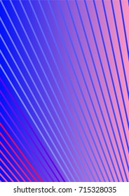 Bright Minimalistic Cover Design. A4 Template. Futuristic Abstract Background. Gentle Gradient from Blue to Lilac with Lines