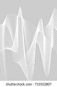 Bright minimalistic cover design. A4. Futuristic abstract background, which consists of colorful abstract lines