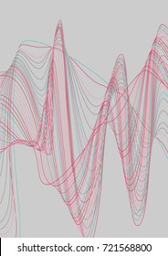 Bright minimalistic cover design. A4. Futuristic abstract background, which consists of colorful abstract lines