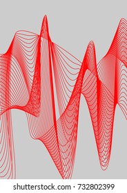 Bright minimalistic cover design. A4. Futuristic abstract background, which consists of colorful abstract lines