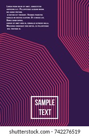 Bright minimalistic cover design. A4. Futuristic abstract background, which consists of colorful abstract lines