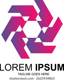 Logotipo de Vector brillante y minimalista. Ideal para App, identidad corporativa o etiquetas de productos ecológicas