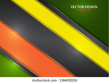 Bright modern abstract background with geometric elements. Colored diagonal stripes. Vector illustration for your design.