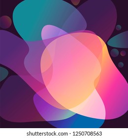 Bright Modern abstract background. Vector Wallpaper for your phone. Bright novelty liquid background. Fluid gradient shapes composition