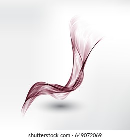 Bright modern abstract background.Transparent wave of smoke on a gray background.