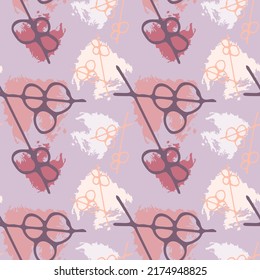 Bright modern abstract seamless pattern for textile design. Seamless vector background with abstract ornaments. Retro bright summer background. Vintage exotic print.
