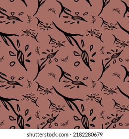 Helles, modernes, abstraktes, nahtloses Muster für das Textildesign. Nahtloser Vektorhintergrund mit abstrakten Ornamenten. Retro, heller Sommerhintergrund. Vintage exotische Druck.