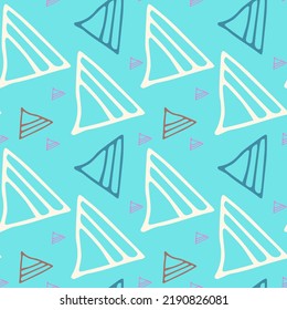 Bright modern abstract seamless pattern for textile design. Seamless vector background with abstract ornaments. Retro bright summer background. Vintage exotic print.