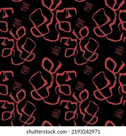 Bright modern abstract seamless pattern for textile design. Seamless vector background with abstract ornaments. Retro bright summer background. Vintage exotic print.