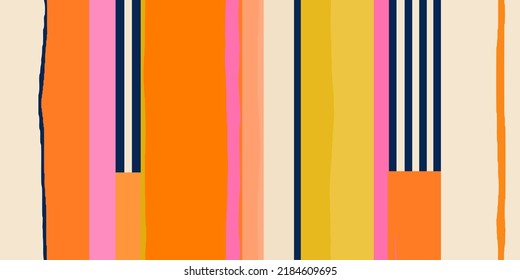 Bright modern abstract striped print. Contemporary seamless pattern. Fashionable template for design.