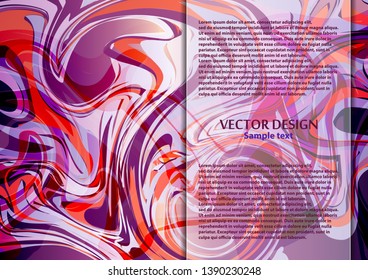 Bright modern abstract vector background of curves lines for your design. Space for text. Vector illustration