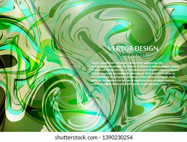 Bright modern abstract vector background of curves lines for your design. Space for text. Vector illustration