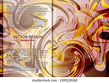 Bright modern abstract vector background of curves lines for your design. Space for text. Vector illustration