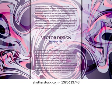 Bright modern abstract vector background of curves lines for your design. Space for text. Vector illustration