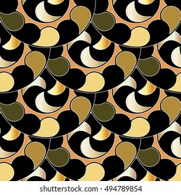 Bright modern abstract vector seamless pattern background wallpaper illustration with colorful geometric ornaments