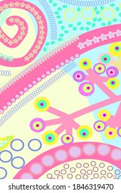 Bright modern background illustrations for printing, screensavers, backgrounds, textiles, packaging, covers.