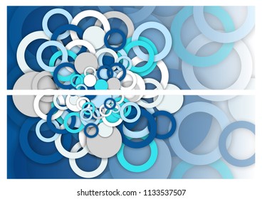 bright modern background, multicolored rings, circles